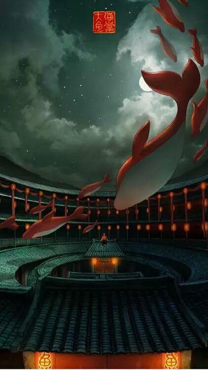 大鱼海棠背景,大鱼海棠的奇幻之旅